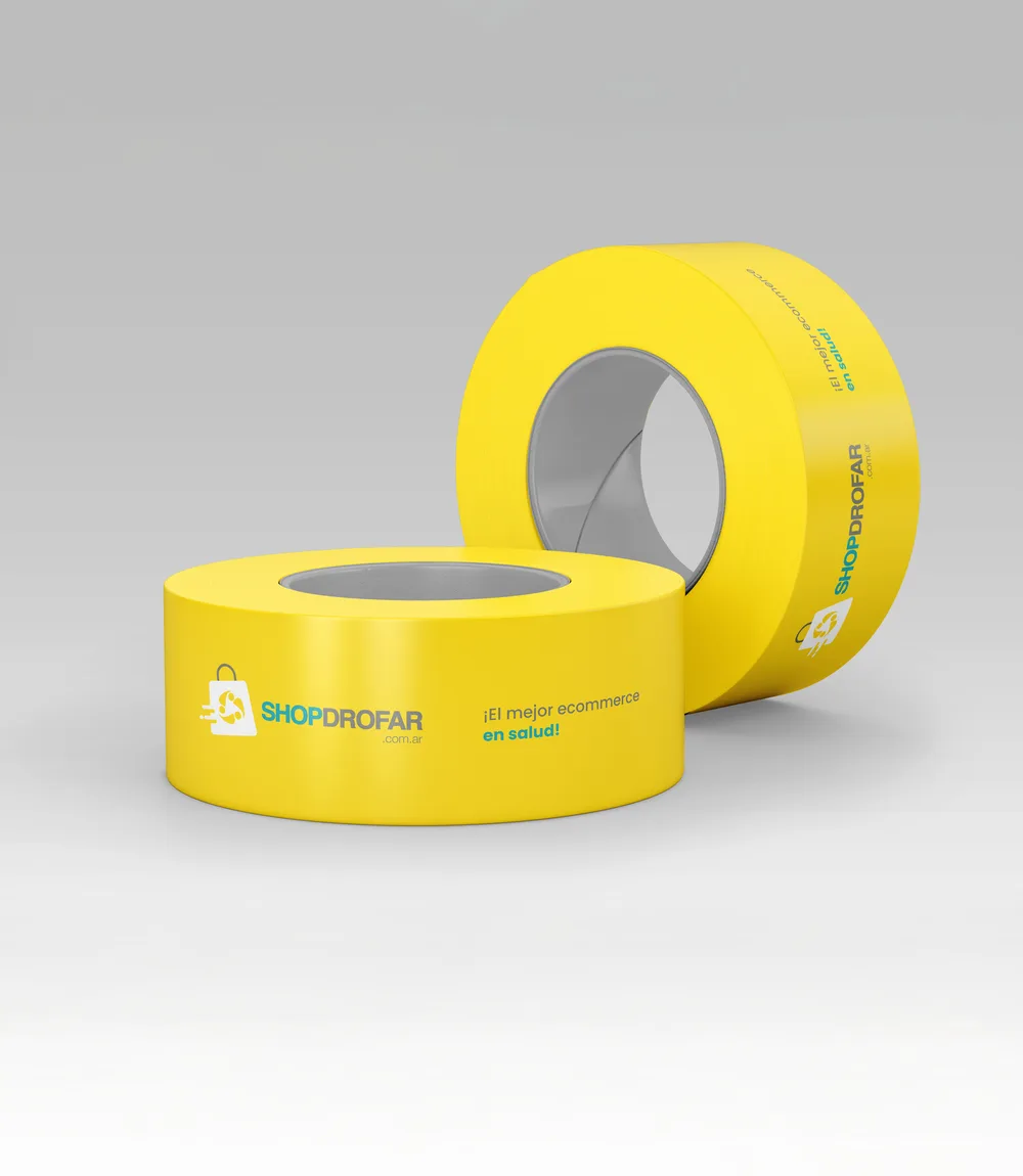 Cinta de embalaje impresa con el logo de ShopDrofar